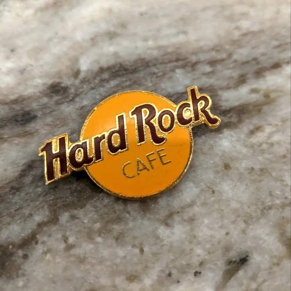 Hard Rock Cafe Circular Pin Yellow and Maroon 1.5" Bundle and SAVE 🤑 - Picture 1 of 4